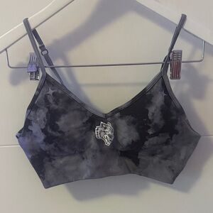 DarcSport Black & Gray Marble Sports Bra